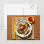 Bratgemüse mit Schüttelfrost in China rühren Postkarte (Vorne/Hinten)