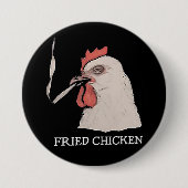 Brathähnchen-Knopf Button (Vorderseite)