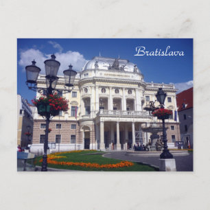 Bratilava-Theater blau Postkarte
