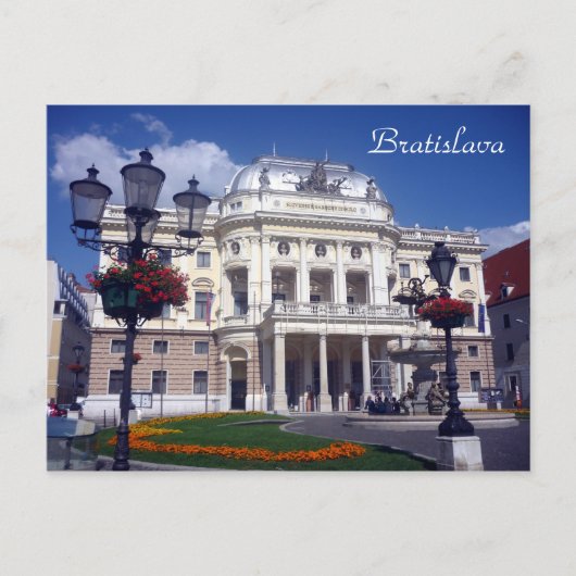 Bratilava-Theater blau Postkarte (Vorderseite)