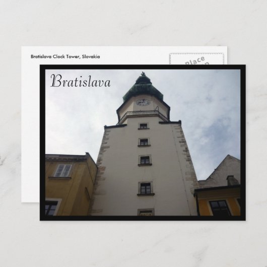 Bratilava-Uhrturm Postkarte (Vorne/Hinten)