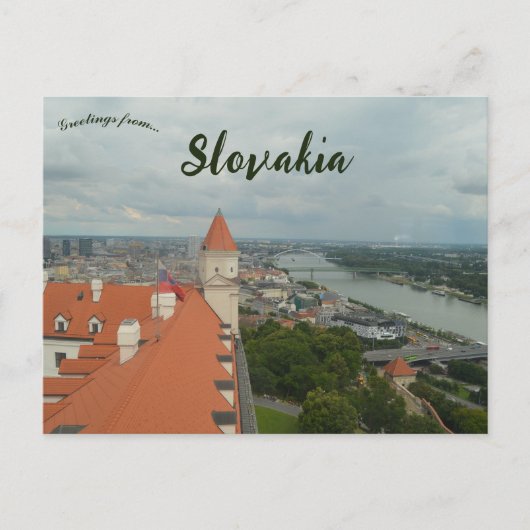Bratislava and the Danube River in Slovakia Postkarte (Vorderseite)