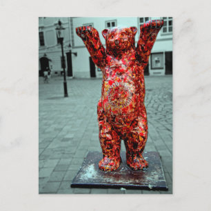 Bratislava Bear. Kunst von Jaro Sulek Postkarte