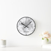 Bratislava Clock City Line Art Runde Wanduhr (Zuhause)