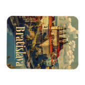 Bratislava Reise und Vintag Magnet (Horizontal)