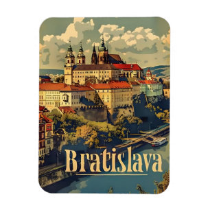 Bratislava Reise und Vintag Magnet