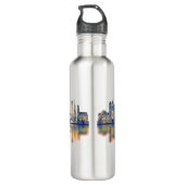Bratislava Skyline Edelstahlflasche (Rückseite)