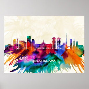 Bratislava Skyline Poster