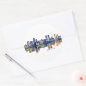 Bratislava Skyline Runder Aufkleber (Umschlag)