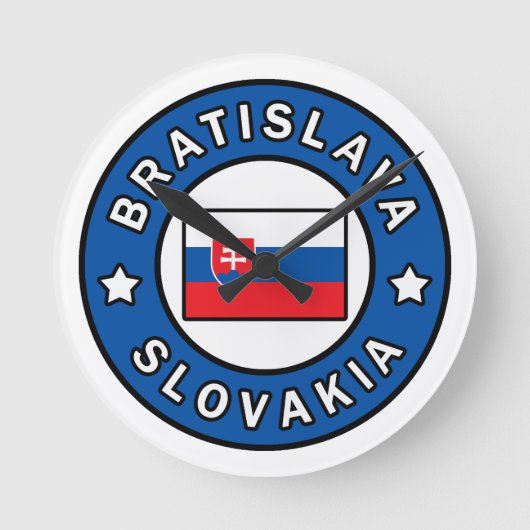 Bratislava Slovakia Runde Wanduhr (Vorderseite)