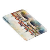 Bratislava Slowakei Aquarellmalerei Panorama Magnet (Rechte Seite)
