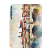 Bratislava Slowakei Aquarellmalerei Panorama Magnet (Vertikal)