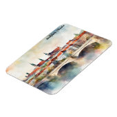 Bratislava Slowakei Aquarellmalerei Panorama Magnet (Linke Seite)