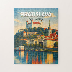 Bratislava Slowakei Illustration Reise Kunst Retro Puzzle