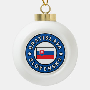Bratislava Slowakei Keramik Kugel-Ornament