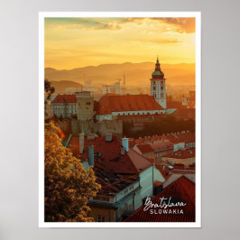 Bratislava Slowakei Kunstreise berühmter Ort Poster