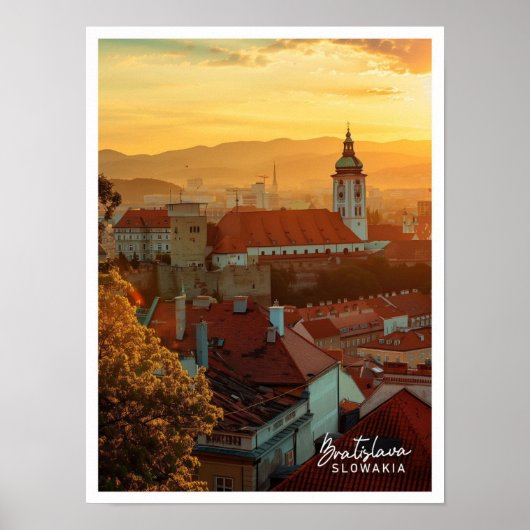 Bratislava Slowakei Kunstreise berühmter Ort Poster (Vorne)