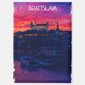 Bratislava Slowakei Night City View Magnet (Vorderseite)