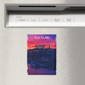 Bratislava Slowakei Night City View Magnet (In Situ (Geschirrspüler))