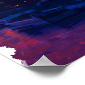 Bratislava Slowakei Night City View Poster (Ecke)