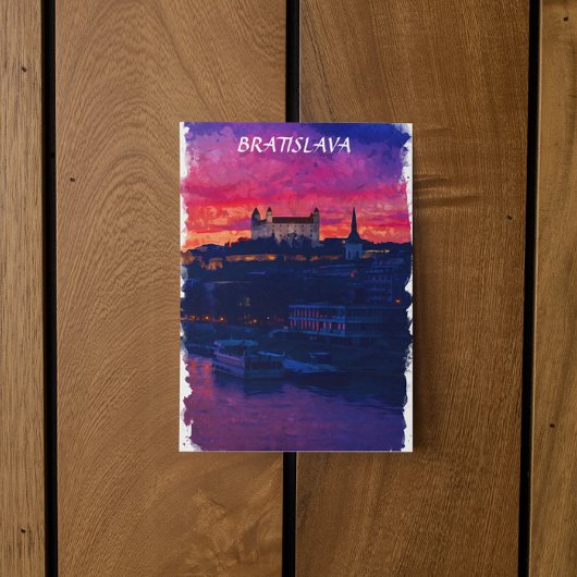 Bratislava Slowakei Night City View Postkarte