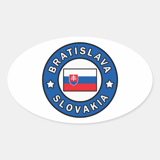 Bratislava Slowakei Ovaler Aufkleber (Vorderseite)