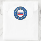 Bratislava Slowakei Ovaler Aufkleber (Tasche)