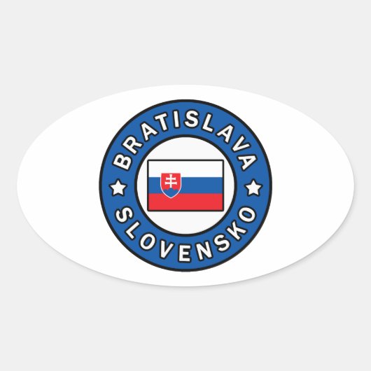 Bratislava Slowakei Ovaler Aufkleber (Vorderseite)