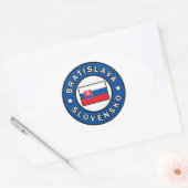 Bratislava Slowakei Ovaler Aufkleber (Umschlag)
