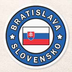 Bratislava Slowakei Runder Pappuntersetzer