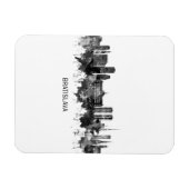 Bratislava Slowakei Skyline BW Magnet (Horizontal)