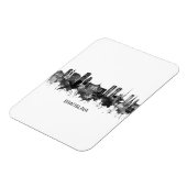 Bratislava Slowakei Skyline BW Magnet (Linke Seite)