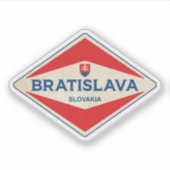 Bratislava Slowakei Vintag Aufkleber (Vorderseite)