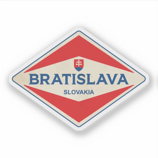 Bratislava Slowakei Vintag Aufkleber (Vorderseite)