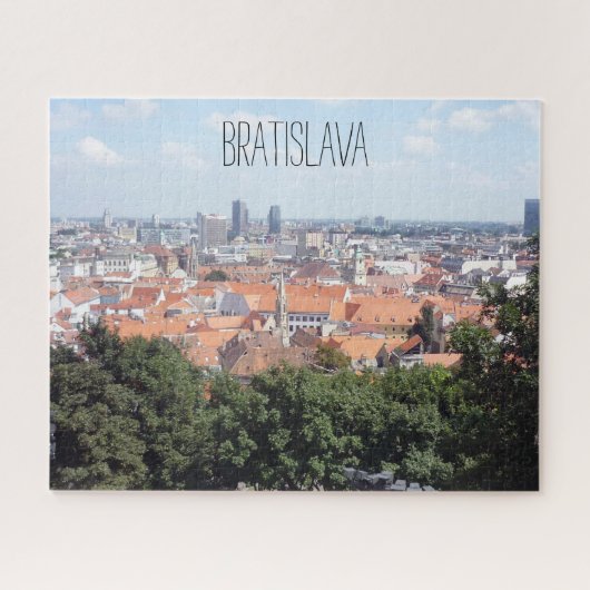 Bratislava Stadt grün Puzzle (Horizontal)