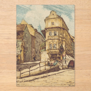 Bratislava von Richard Lux Jahrhundert Farbige Rad Acryleinladungen