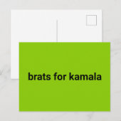Bratkarton für Kamala Postkarte (Vorne/Hinten)