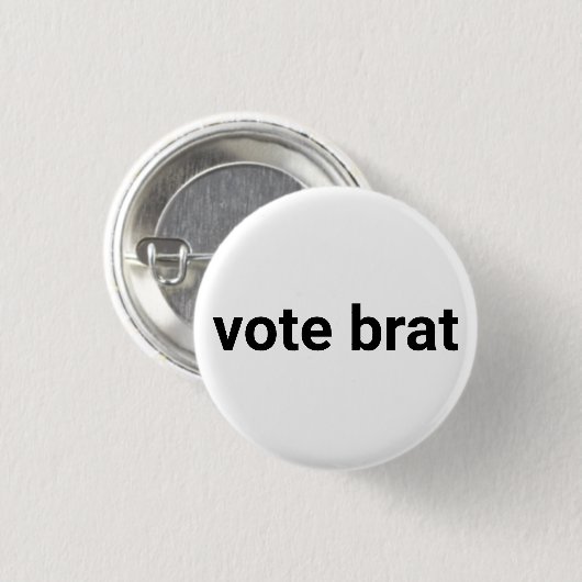 Bratklammer kamala lustige coole schwarz-weiß button (Vorne & Hinten)