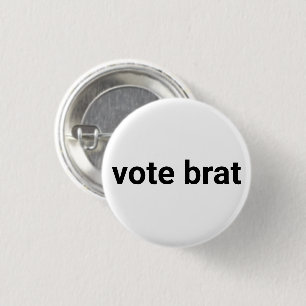Bratklammer kamala lustige coole schwarz-weiß button