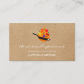 Bratpfanne Drehend Lebensmittel Visitenkarte (Vorderseite)