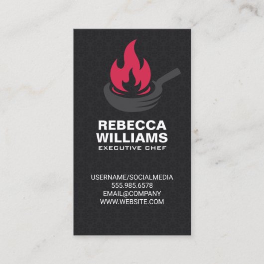 Bratpfanne | Flame-Logo Visitenkarte (Vorderseite)