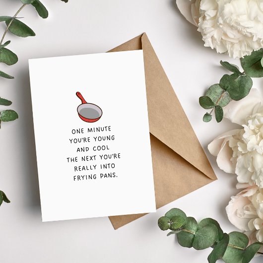 Bratpfanne Funny Geburtstagskarte Feiertagskarte