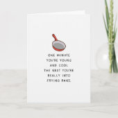 Bratpfanne Funny Geburtstagskarte Feiertagskarte (Vorderseite)