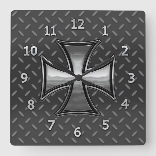 Bratrost maltesisch quadratische wanduhr (Vorderseite)
