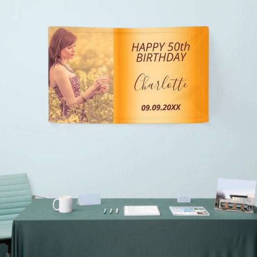 Bratsche Foto Gold Moderne Glasur Banner (Messeveranstaltung)