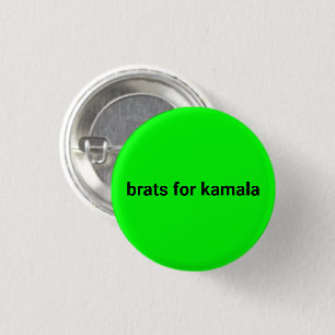 Bratsche für Kamala, einfach, modern, schwarz, neo Button
