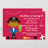 Bratsche und Papageien Einladung (Vorne/Hinten)