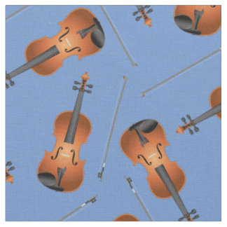 Bratschen-Musik-Musiker-Zimmerdekor Blau Stoff