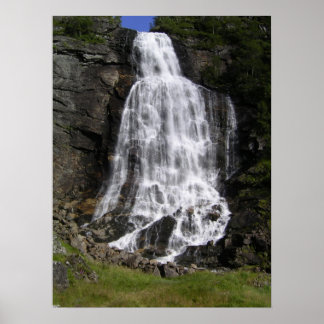 Brattefossen Wasserfall Poster