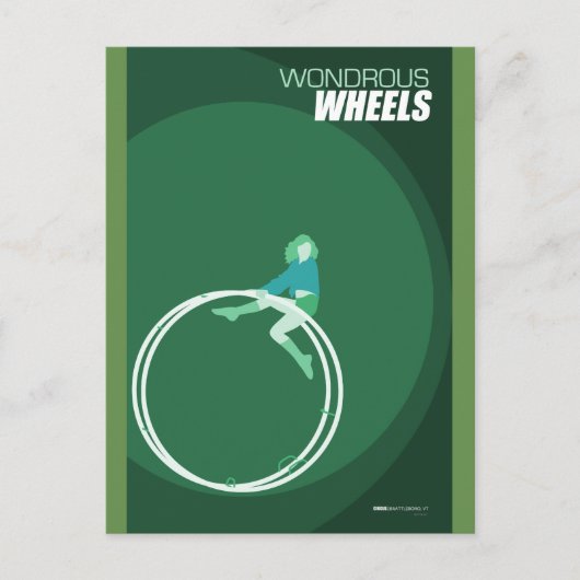 Brattleboro Circus Arts - Wondrous Wheels Postkarte (Vorderseite)